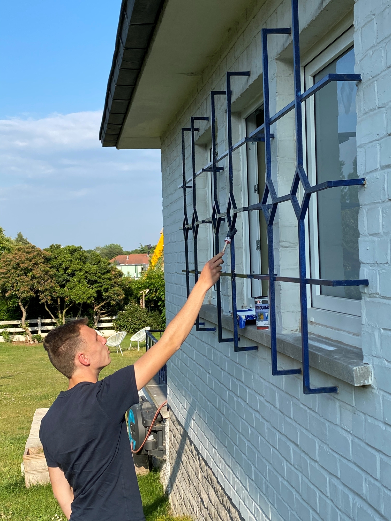 Residential window grille painted with RD-Monoguard